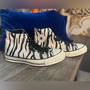 Converse Chuck Taylor All Star Zebra Print Hi Black/Beige (Black/Greige) Textile